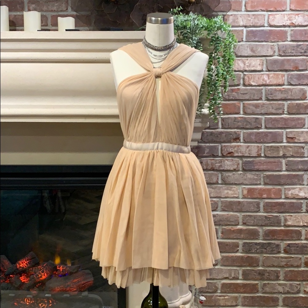 Club Monaco Tiered Mesh Cocktail Dress